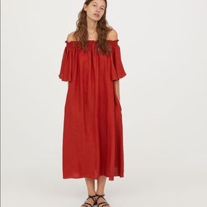 H&M Off the Shoulder maxi with pockets
